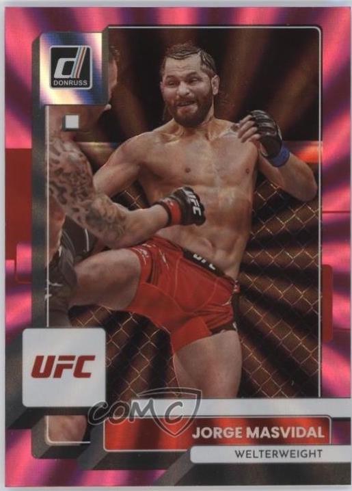 Jorge Masvidal 2023 Panini Donruss UFC Base #54 Pink Laser