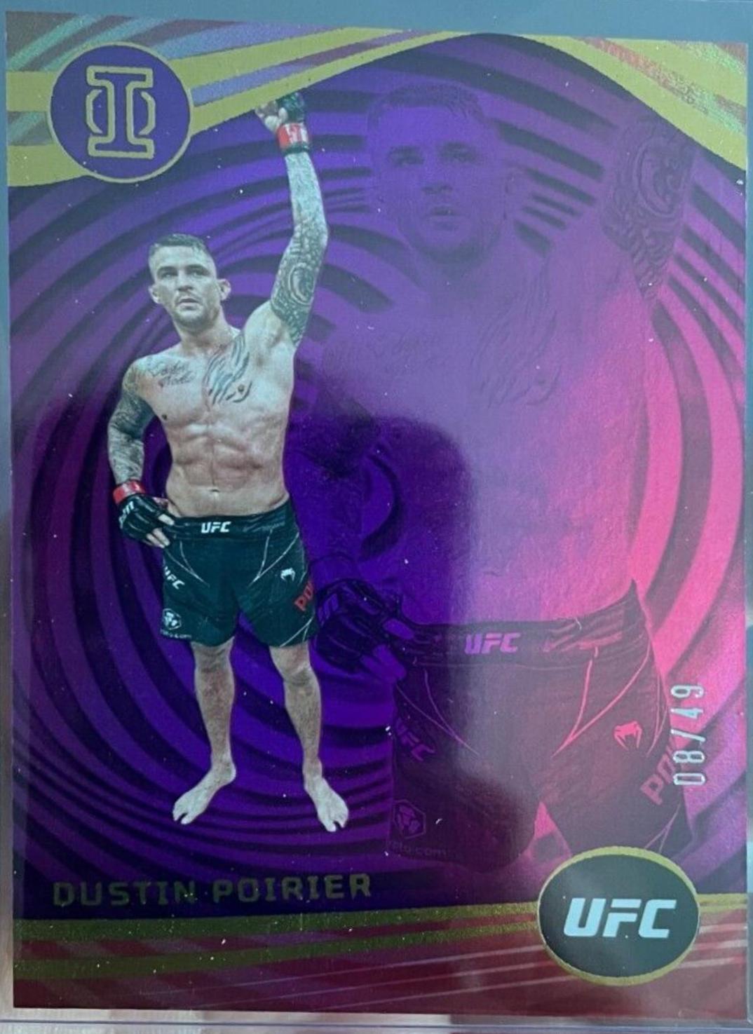 Dustin Poirier 2023 Panini Chronicles UFC Base Illusions #270 Purple