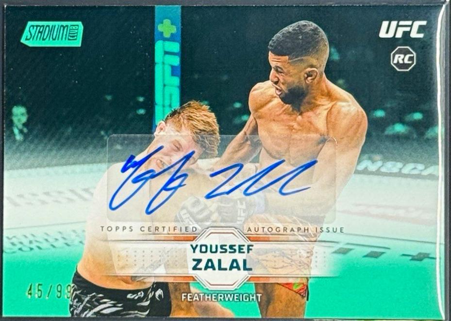 Youssef Zalal 2026 Topps Stadium Club UFC Base Autographs #BAV-YZL Green