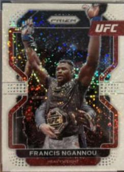 Francis Ngannou 2022 Panini Prizm UFC Base #153 White Sparkle