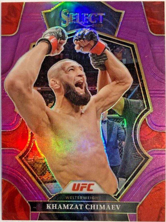 Khamzat Chimaev 2023 Panini Select UFC Premier Level #115 Purple