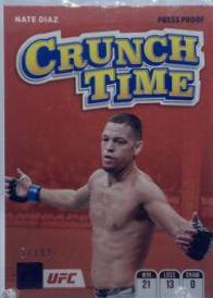 Nate Diaz 2022 Panini Donruss UFC Crunch Time #20 Press Proof Purple