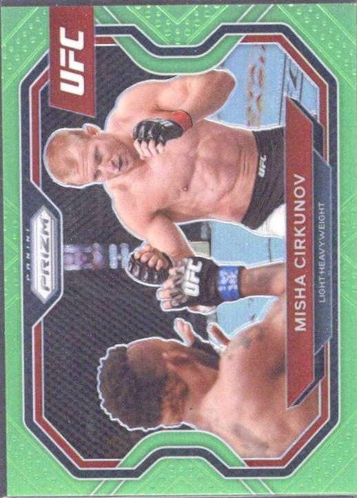 Misha Cirkunov 2021 Panini Prizm UFC Base #105 Neon Green