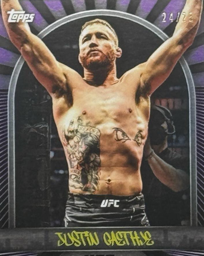 Justin Gaethje 2024 Topps UFC NYC Base #20 Purple