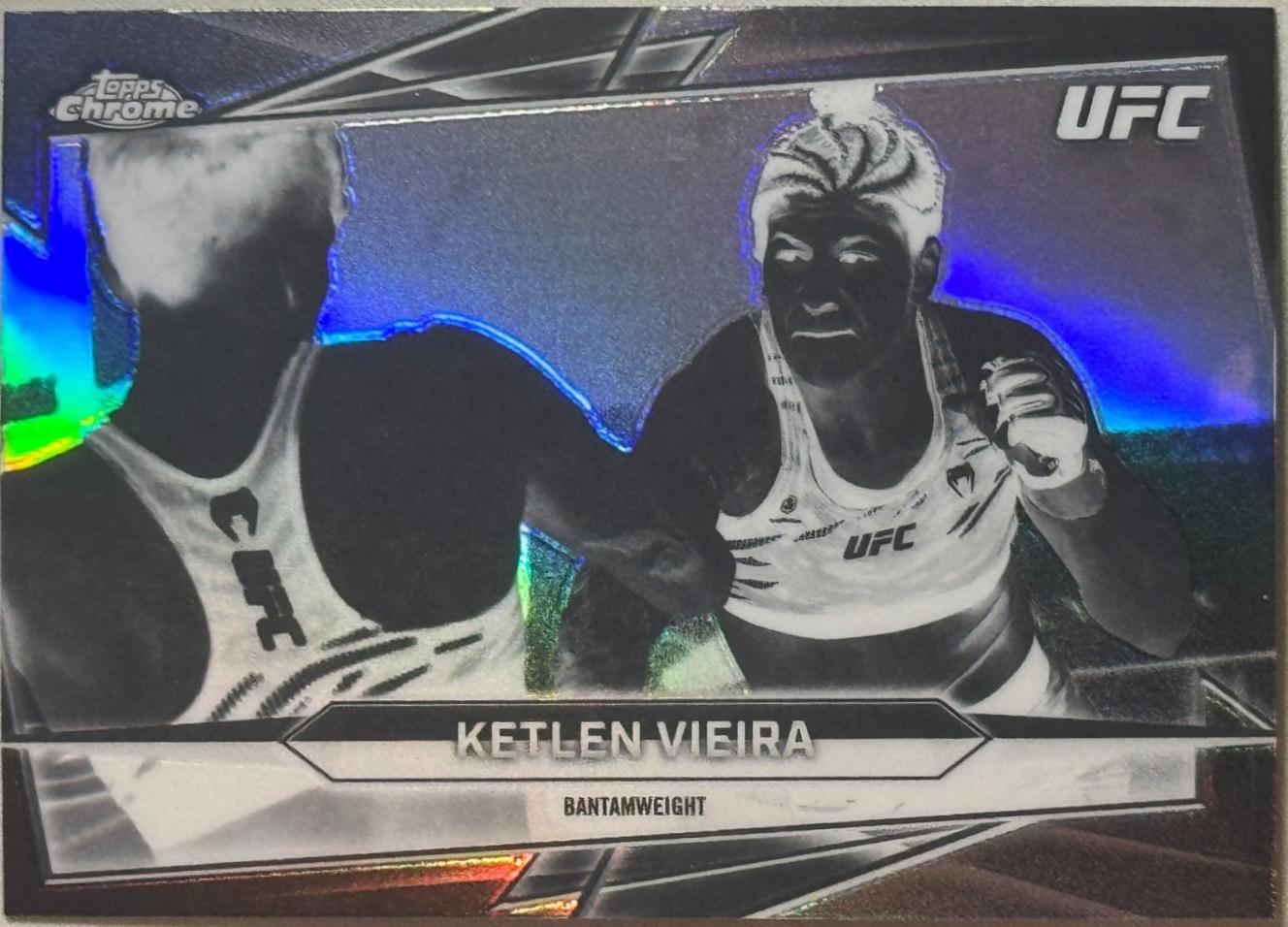 Ketlen Vieira 2026 Topps Chrome UFC Base #198 Negative Refractor