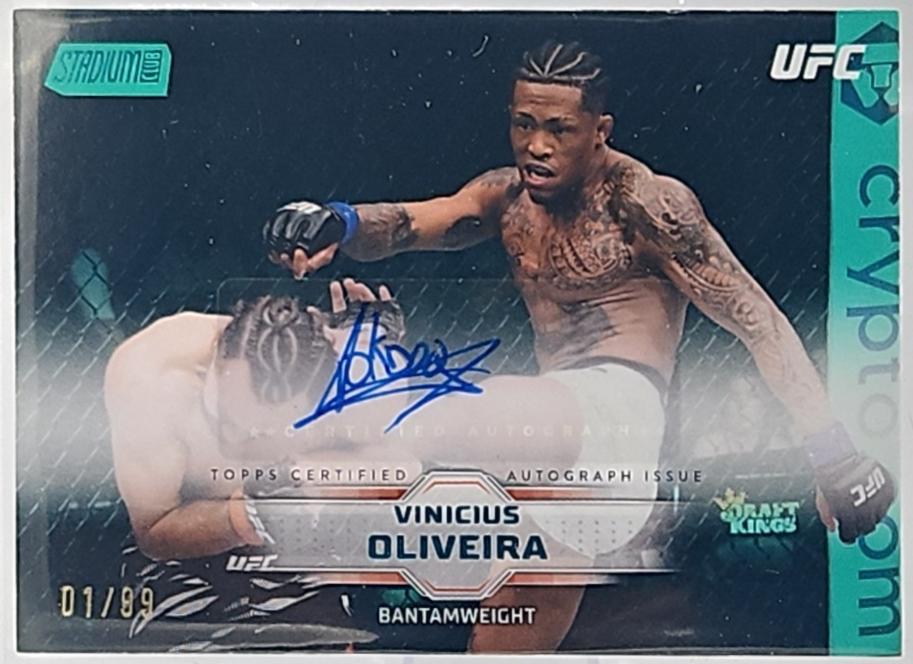 Vinicius Oliveira 2026 Topps Stadium Club UFC Base Autographs #BAV-VOA Turquoise
