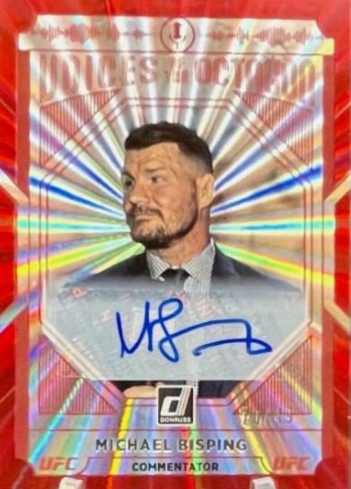 Michael Bisping 2022 Panini Donruss UFC Voices of the Octagon Signatures #225 Red