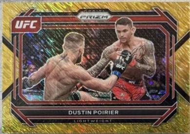 Dustin Poirier 2023 Panini Prizm UFC Base #2 Gold Shimmer
