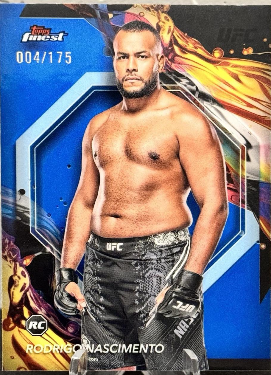 Rodrigo Nascimento 2024 Topps Finest UFC Base Uncommon #195 Blue Refractor