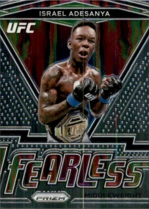 Israel Adesanya 2021 Panini Prizm UFC Fearless #3 Gold