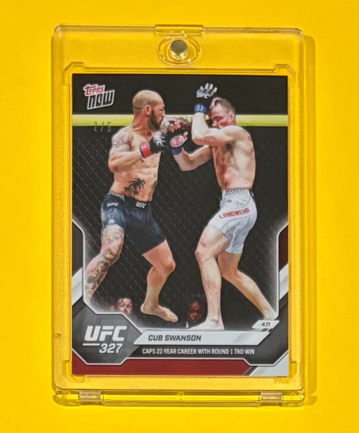 Cub Swanson Topps Now UFC Base #14 Red Foil