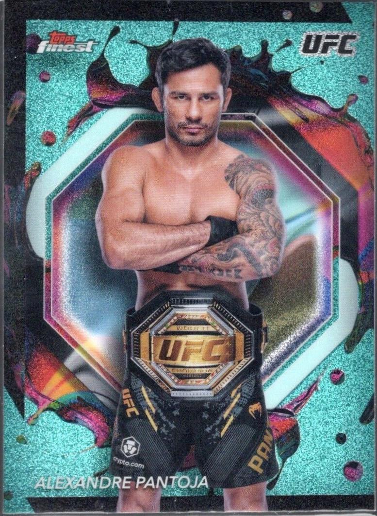Alexandre Pantoja 2024 Topps Finest UFC Base Rare #262 Aqua Glitter Refractor