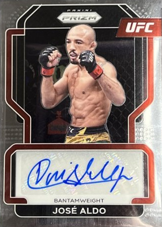 José Aldo 2022 Panini Prizm UFC Signatures #50 White Sparkle