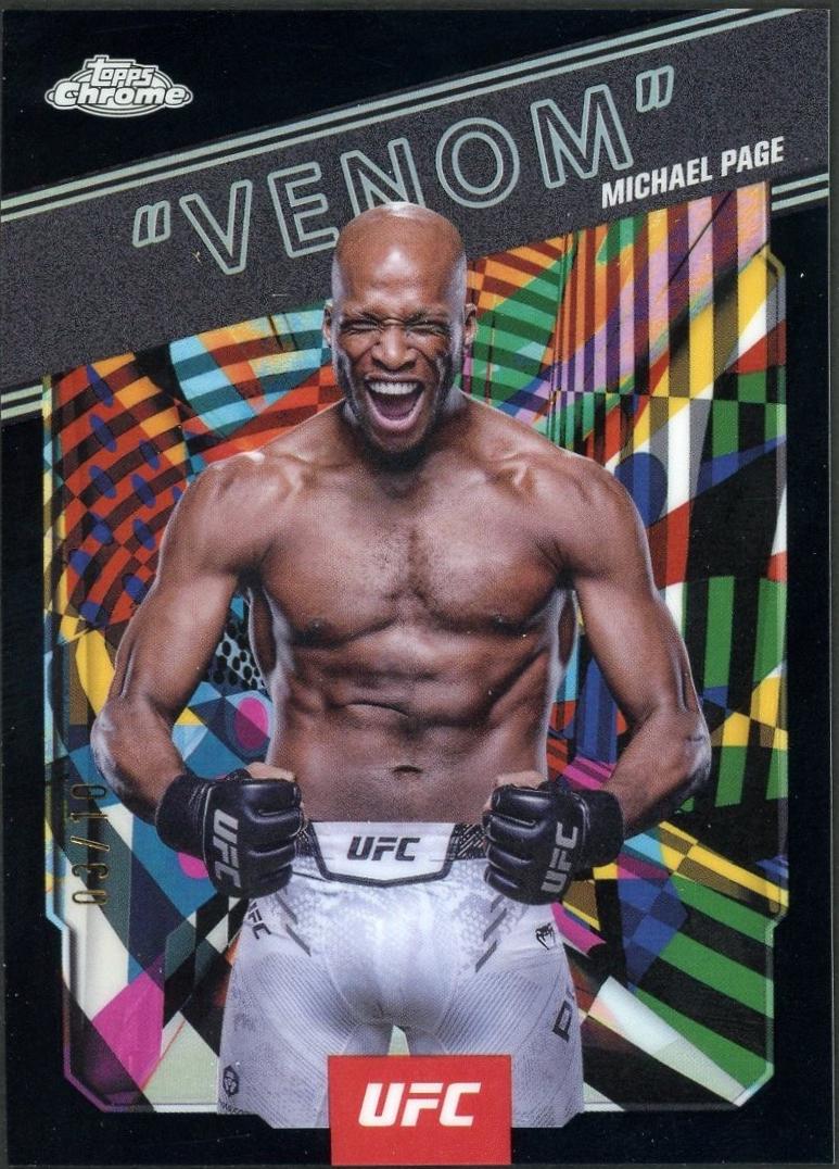 Michael Page 2025 Topps Chrome UFC AKA #AKA-4 Black Refractor