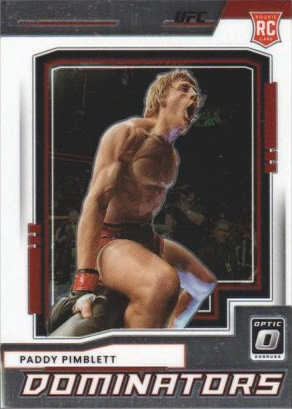 Paddy Pimblett 2022 Panini Donruss Optic UFC Dominators #9 Gold Vinyl