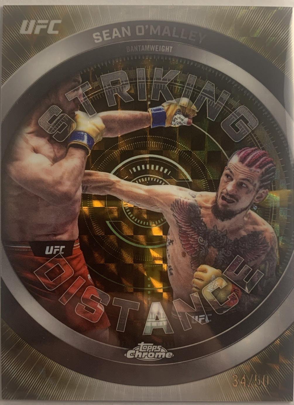 Sean O'Malley 2026 Topps Chrome UFC Striking Distance #SD-22 Gold Refractor
