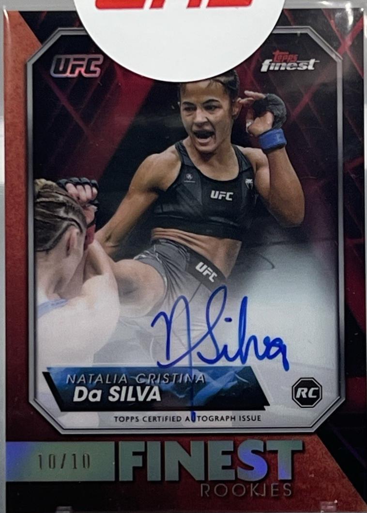 Natalia Silva 2024 Topps Finest UFC Rookie Finest Autographs #RFA-NS Red Black Vapor Refractor