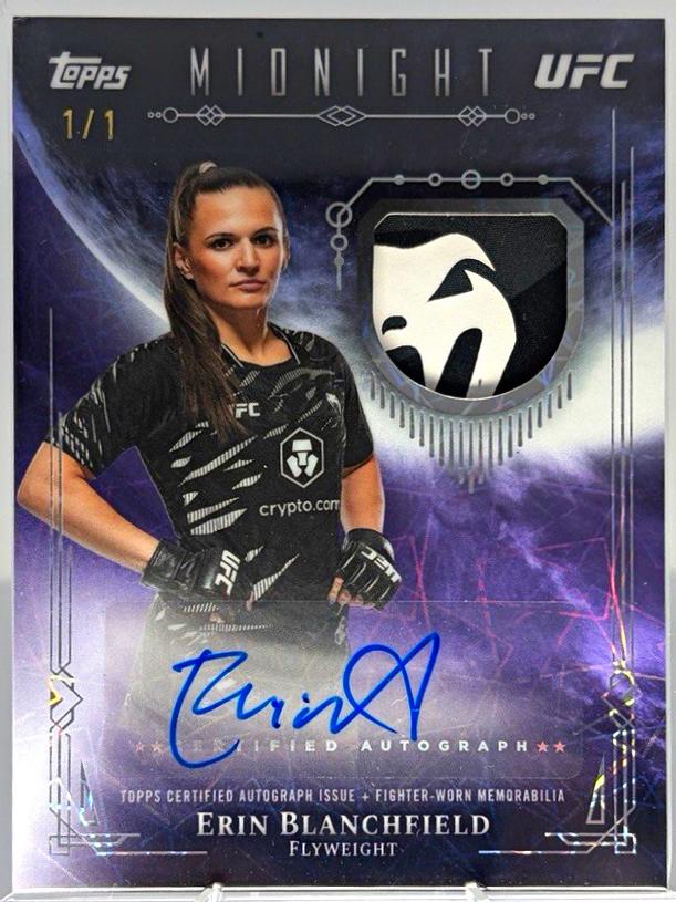 Erin Blanchfield 2026 Topps Midnight UFC Relic Autographs #VRA-EB Dusk