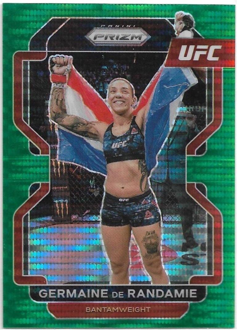 Germaine de Randamie 2022 Panini Prizm UFC Base #173 Green Pulsar
