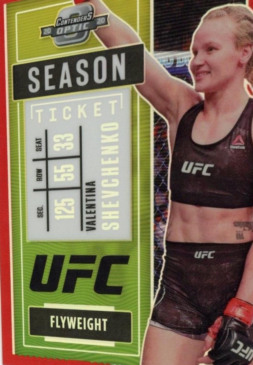 Valentina Shevchenko 2021 Panini Chronicles UFC Base Contenders Optic Season Ticket #271 Red