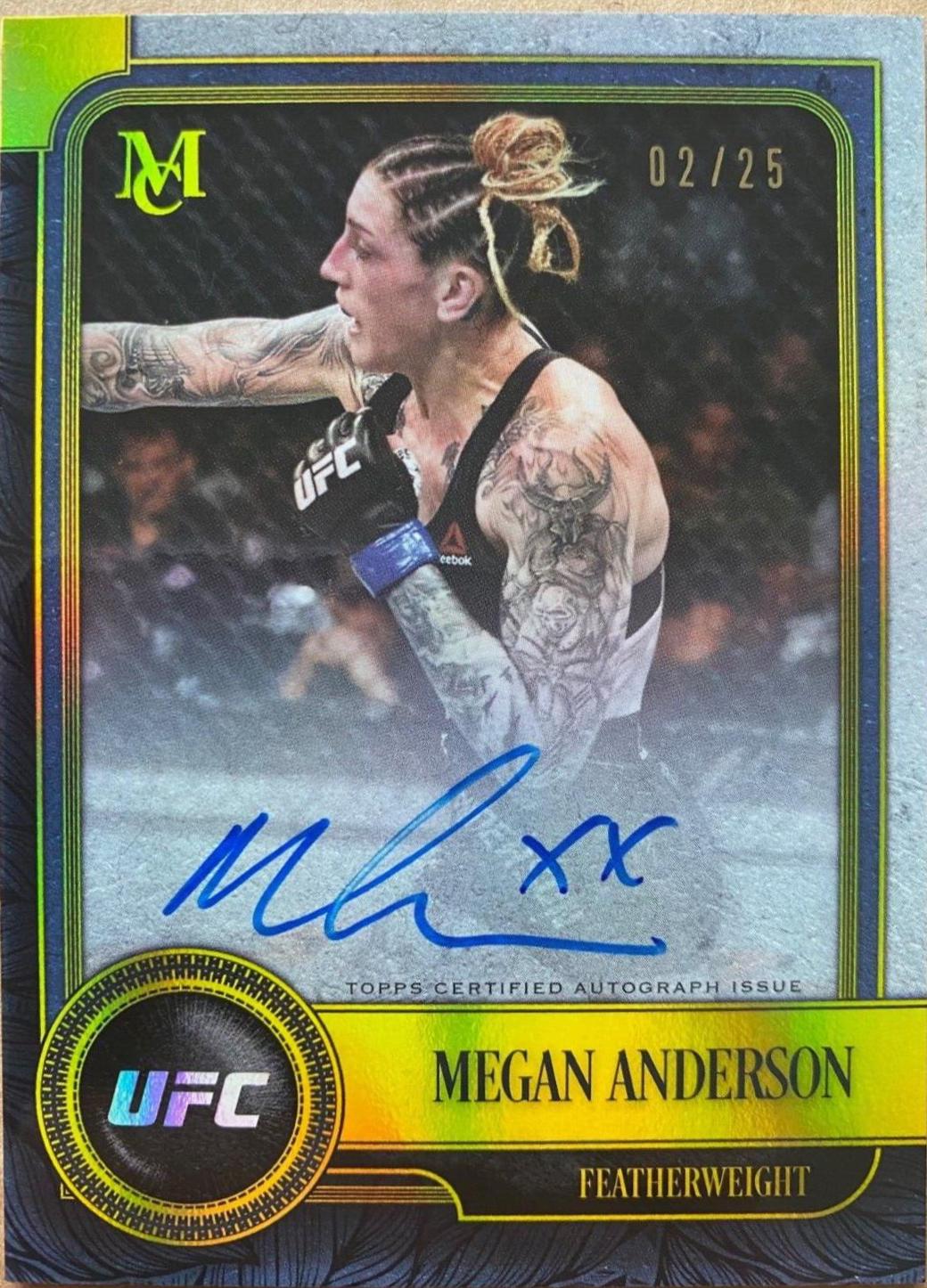 Megan Anderson 2019 Topps UFC Museum Collection Museum Autographs #MA-MA Gold