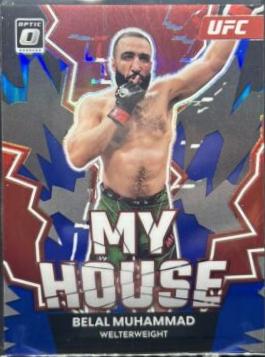 Belal Muhammad 2023 Panini Donruss Optic UFC My House #10 Blue