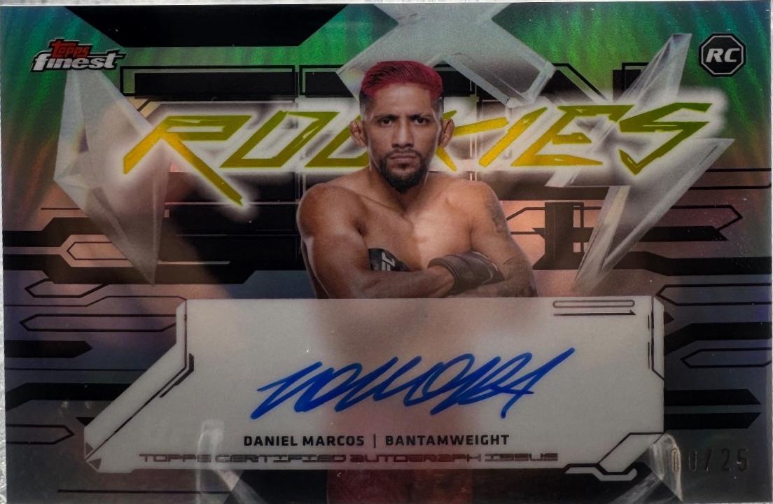 Daniel Marcos 2025 Topps Finest UFC Finest Rookie Autographs #FRA-DM Black Refractor