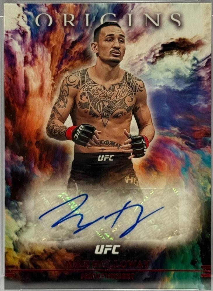 Max Holloway 2021 Panini Chronicles UFC Origins Autographs #13 Red
