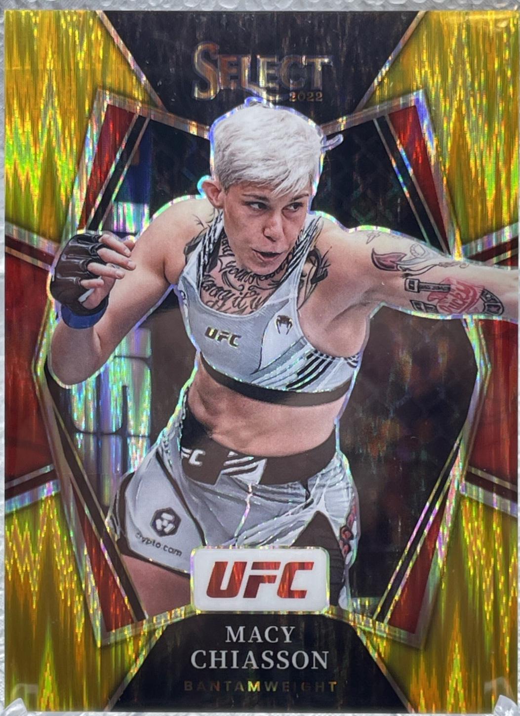 Macy Chiasson 2022 Panini Select UFC Premier Level #196 Gold Flash
