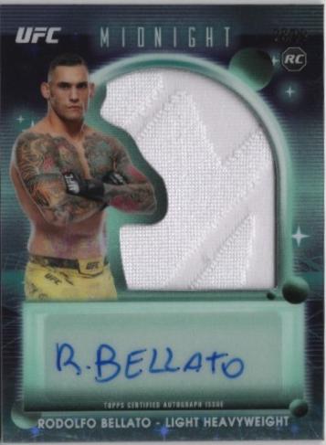 Rodolfo Bellato 2025 Topps Midnight UFC Rookie Relic Autographs #RRA-RB Twilight
