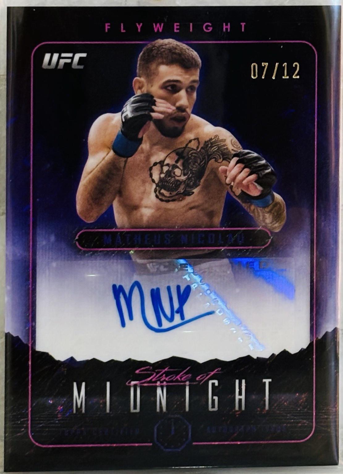 Matheus Nicolau 2024 Topps Midnight UFC Stroke of Midnight Autographs #SMA-MNU Midnight