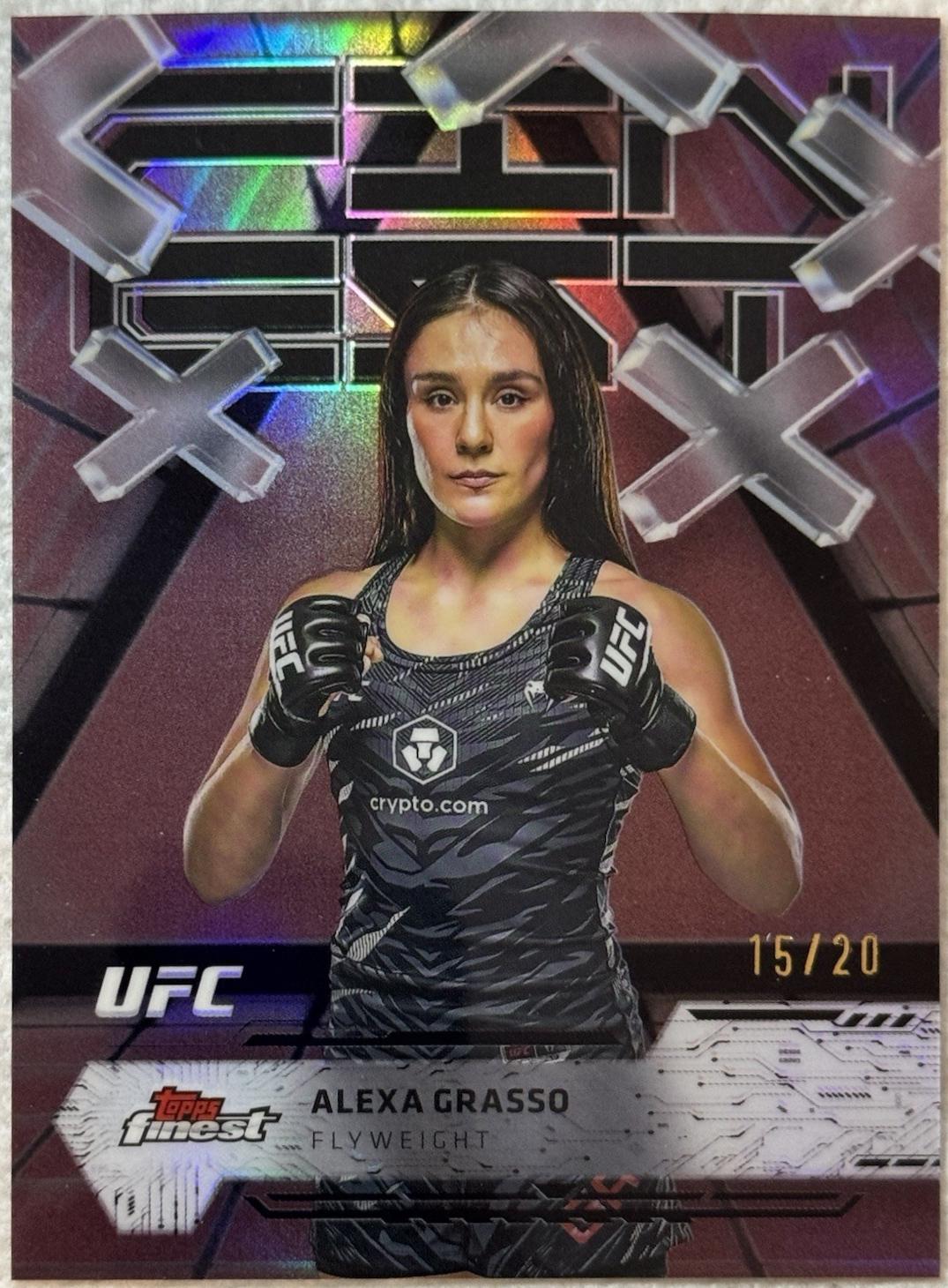 Alexa Grasso 2025 Topps Finest UFC Base Common #19 Red Black Vapor Refractor