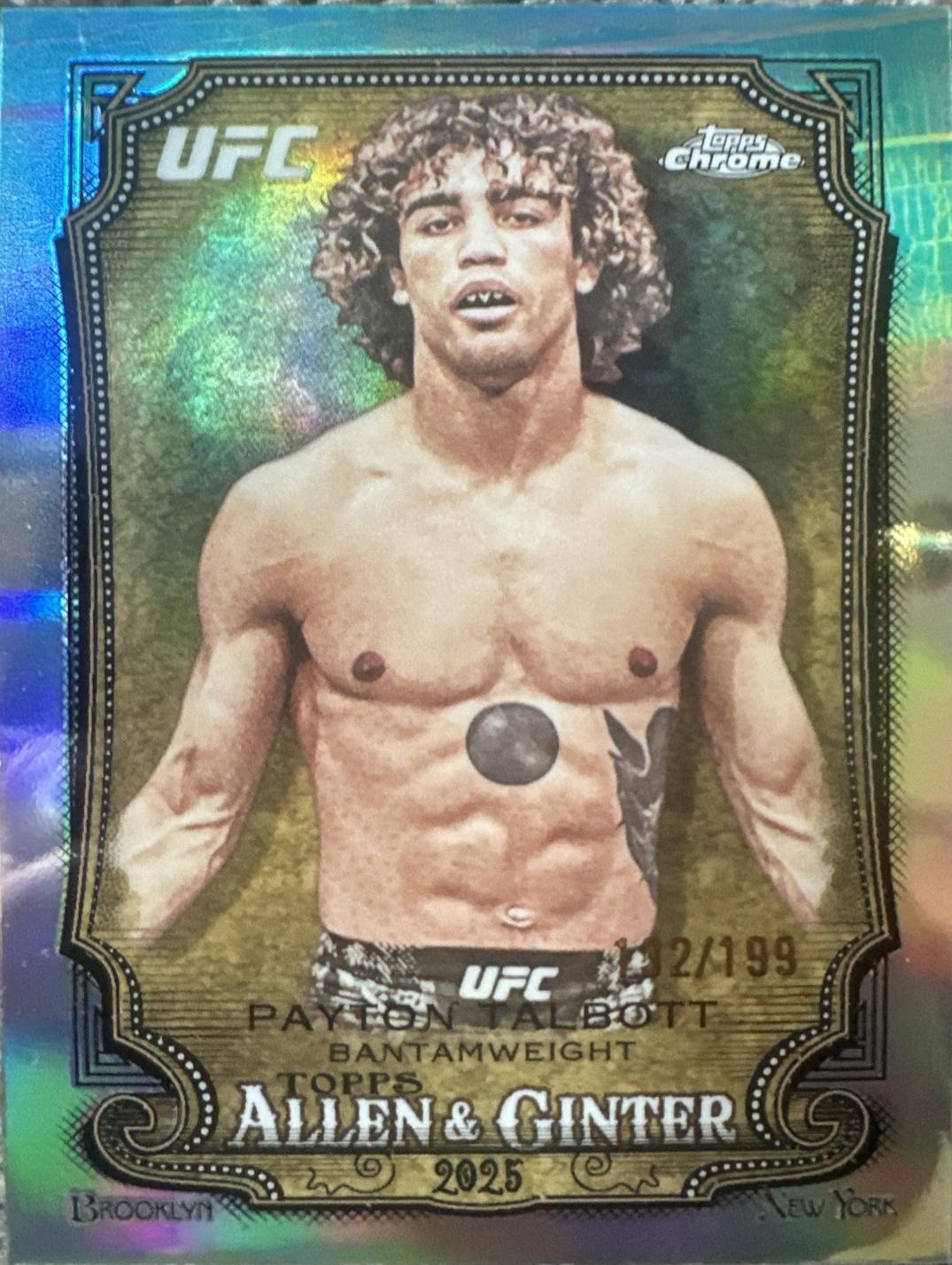 Payton Talbott 2026 Topps Chrome UFC Allen & Ginter #AG-15 Aqua Refractor
