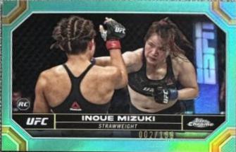 Inoue Mizuki 2024 Topps Chrome UFC Base #116 Aqua Refractor