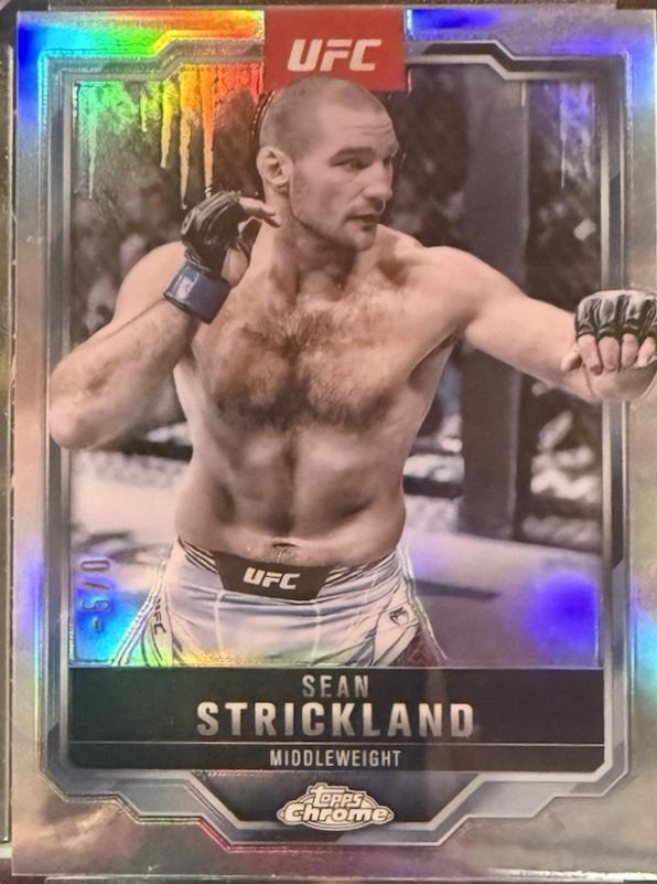 Sean Strickland 2025 Topps Chrome UFC Base #74 FrozenFractor