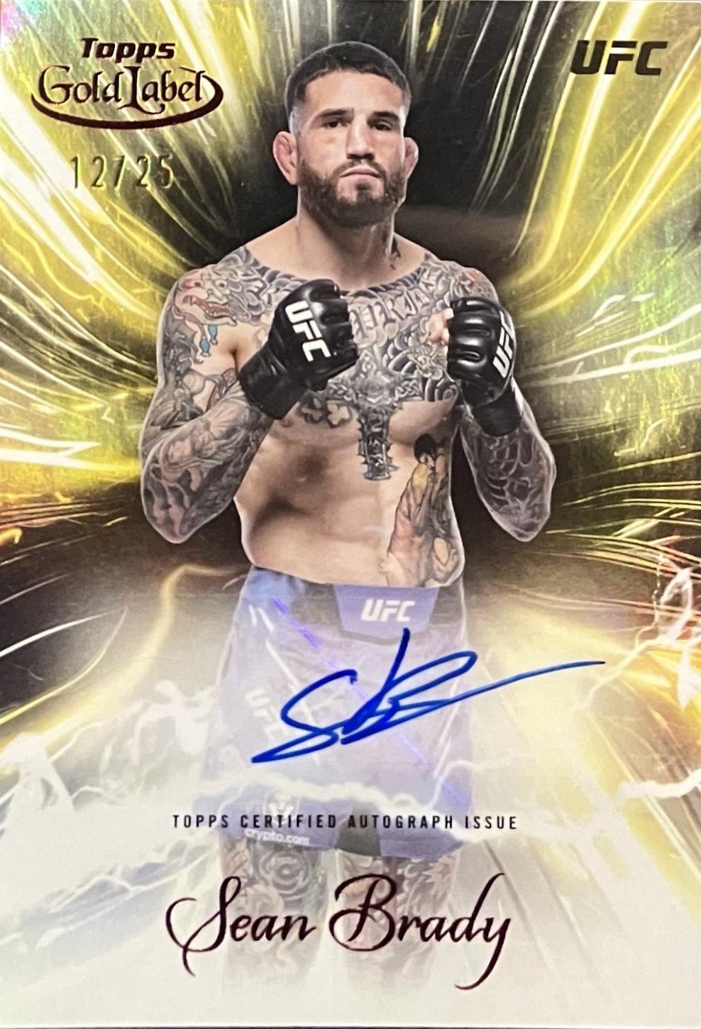 Sean Brady 2024 Topps Gold Label UFC Surging Signatures #SGS-SEB Red