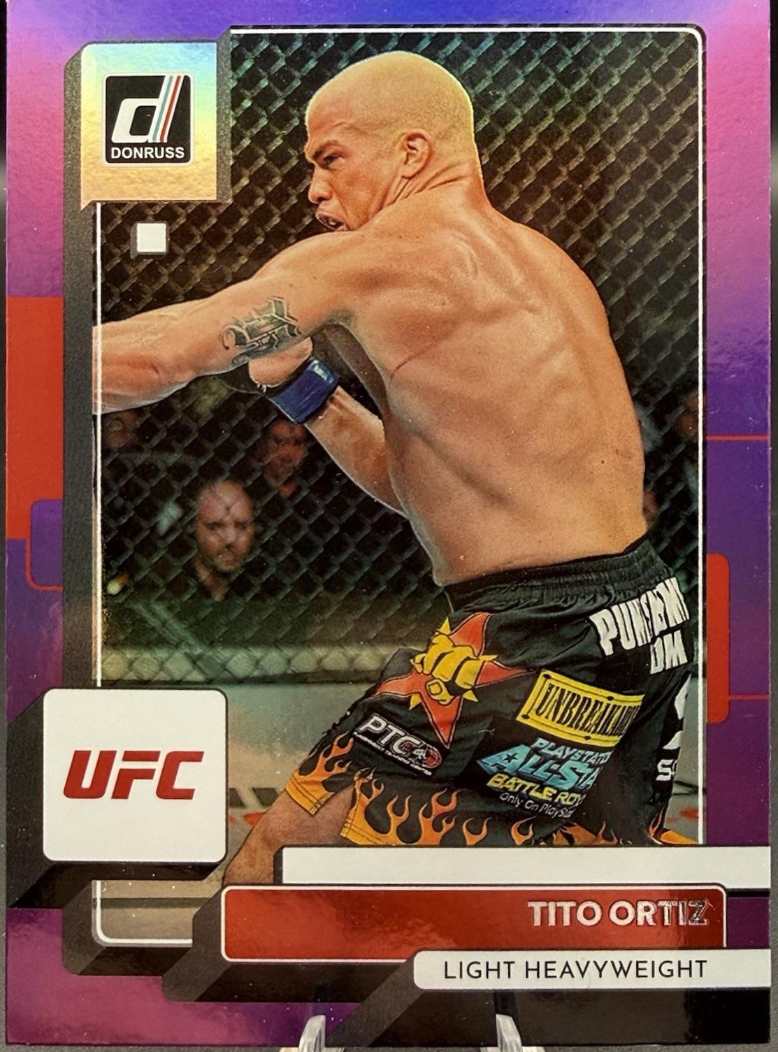 Tito Ortiz 2023 Panini Donruss UFC Base #33 Purple Flood