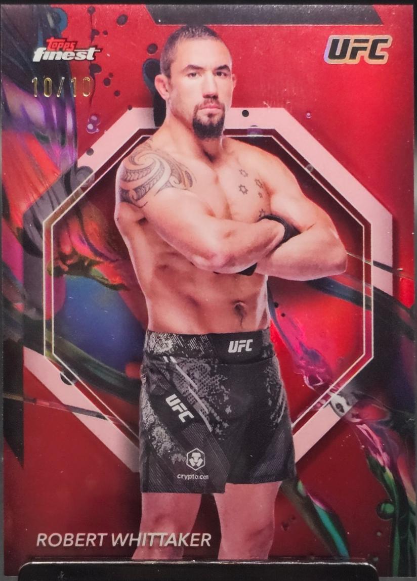 Robert Whittaker 2024 Topps Finest UFC Base Common #86 Red Refractor