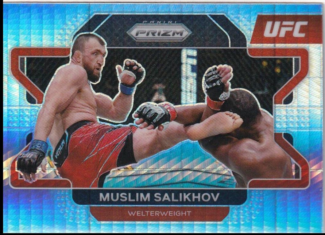 Muslim Salikhov 2022 Panini Prizm UFC Base #38 Hyper