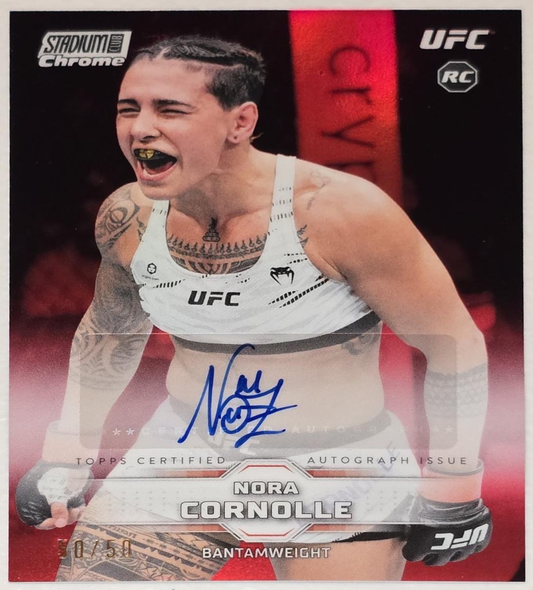 Nora Cornolle 2026 Topps Stadium Club UFC Chrome Autographs #CAV-NCE Orange Refractor