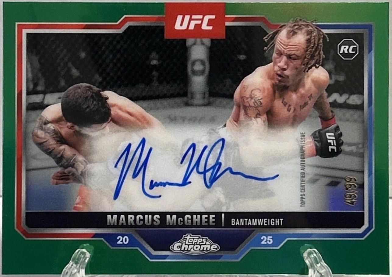 Marcus McGhee 2025 Topps Chrome UFC Chrome Rookie Autographs #CRA-MM Green Refractor