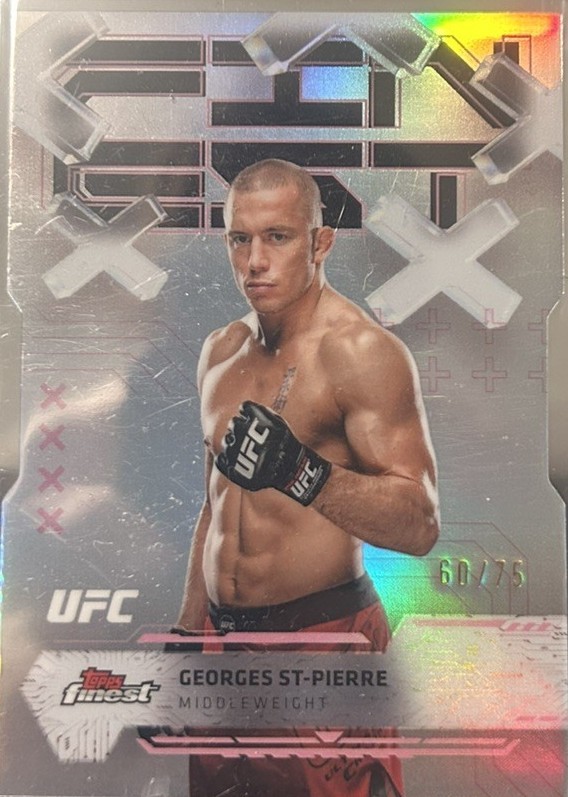 Georges St-Pierre 2025 Topps Finest UFC Base Common #70 Die-Cut Refractor
