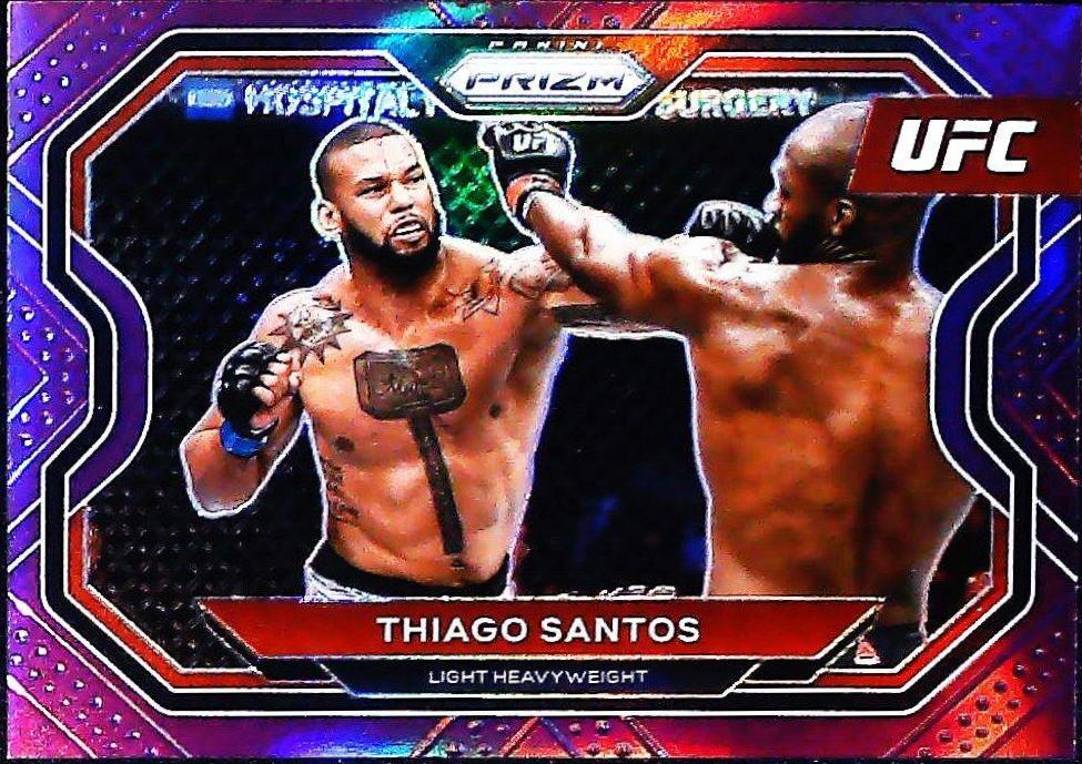 Thiago Santos 2021 Panini Prizm UFC Base #197 Purple