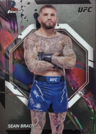 Sean Brady 2024 Topps Finest UFC Base Common #43 Checkerboard Refractor