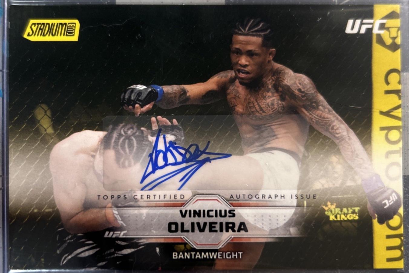 Vinicius Oliveira 2026 Topps Stadium Club UFC Base Autographs #BAV-VOA Yellow