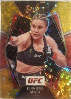 Jennifer Maia 2022 Panini Select UFC Premier Level #146 Gold Disco