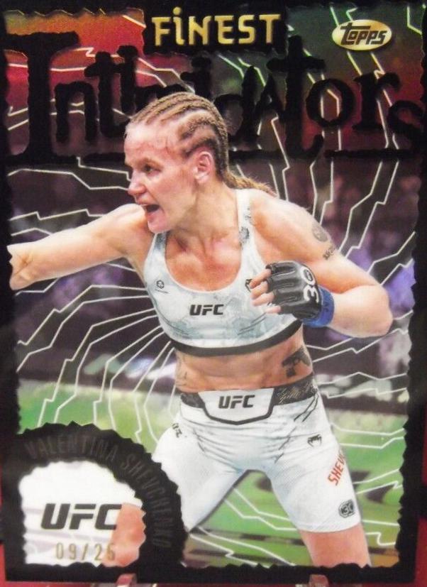 Valentina Shevchenko 2024 Topps Finest UFC Intimidators #INT-17 Black Refractor