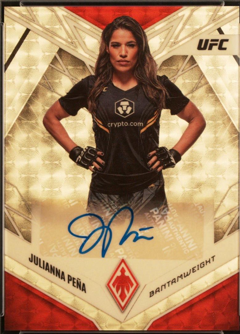 Julianna Peña 2023 Panini Chronicles UFC Phoenix Autographs #39 Gold Vinyl