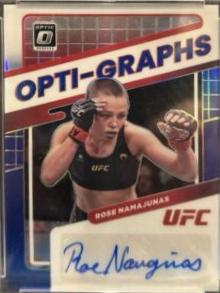 Rose Namajunas 2022 Panini Donruss Optic UFC Opti-Graphs #22 Blue