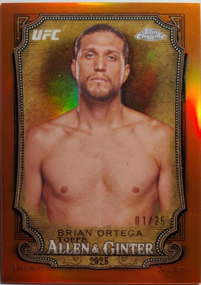 Brian Ortega 2025 Topps Chrome UFC Allen & Ginter #AAG-24 Orange